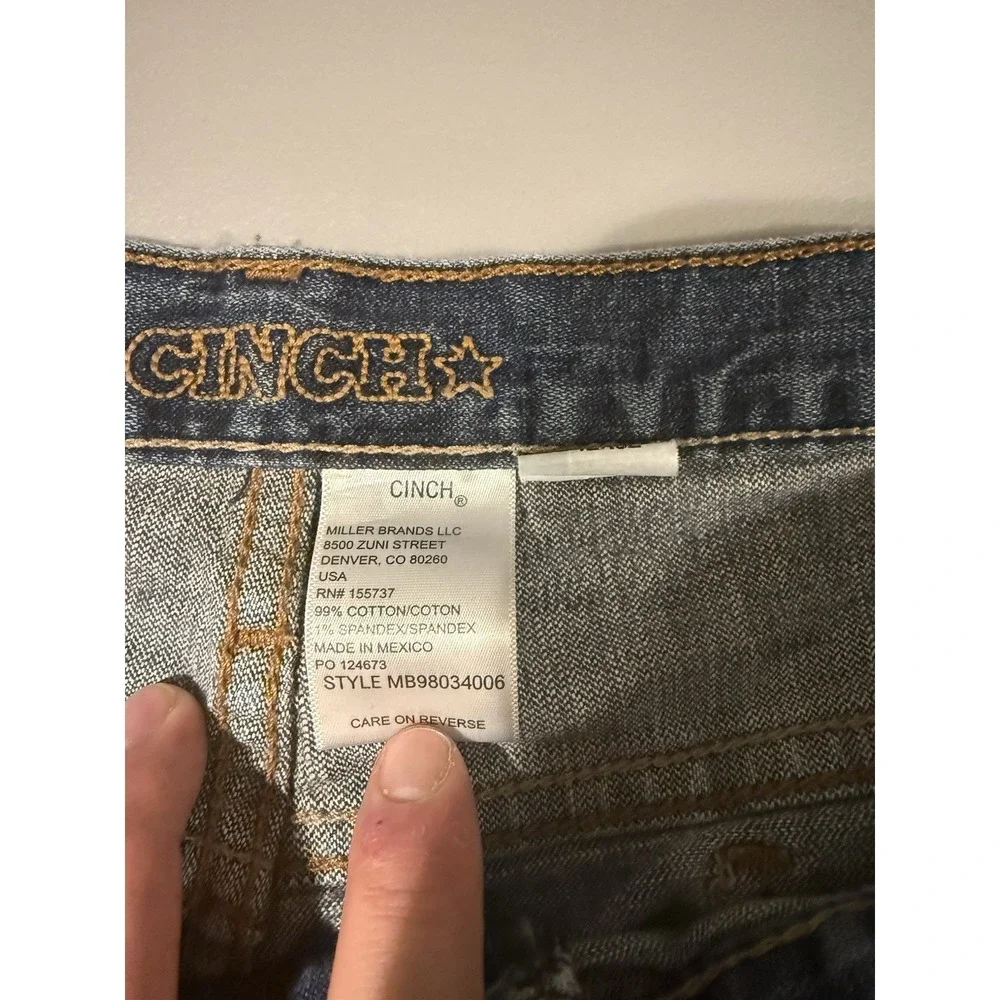 Cinch Men's Silver Label Jeans Dark Stone Blue 42x32 (41x30) Western Cowboy‎